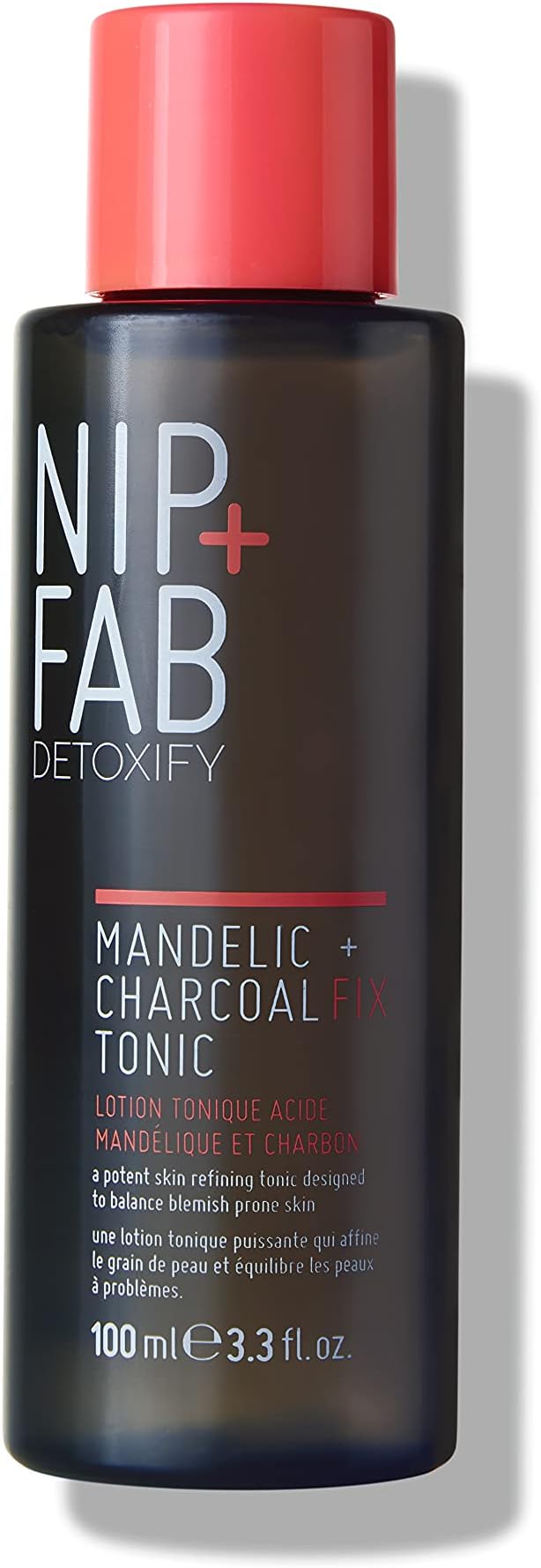 Nip+Fab Nip + Fab Charcoal and Mandelic Acid Fix Tonic for Face with Witch Hazel and Allantoin Nourishing Facial Toner, 100 ml