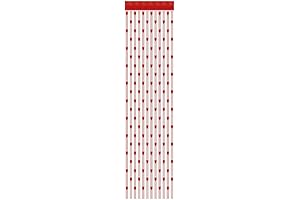 Gorgeous Red Heart Beaded Curtain for Doorways and Windows