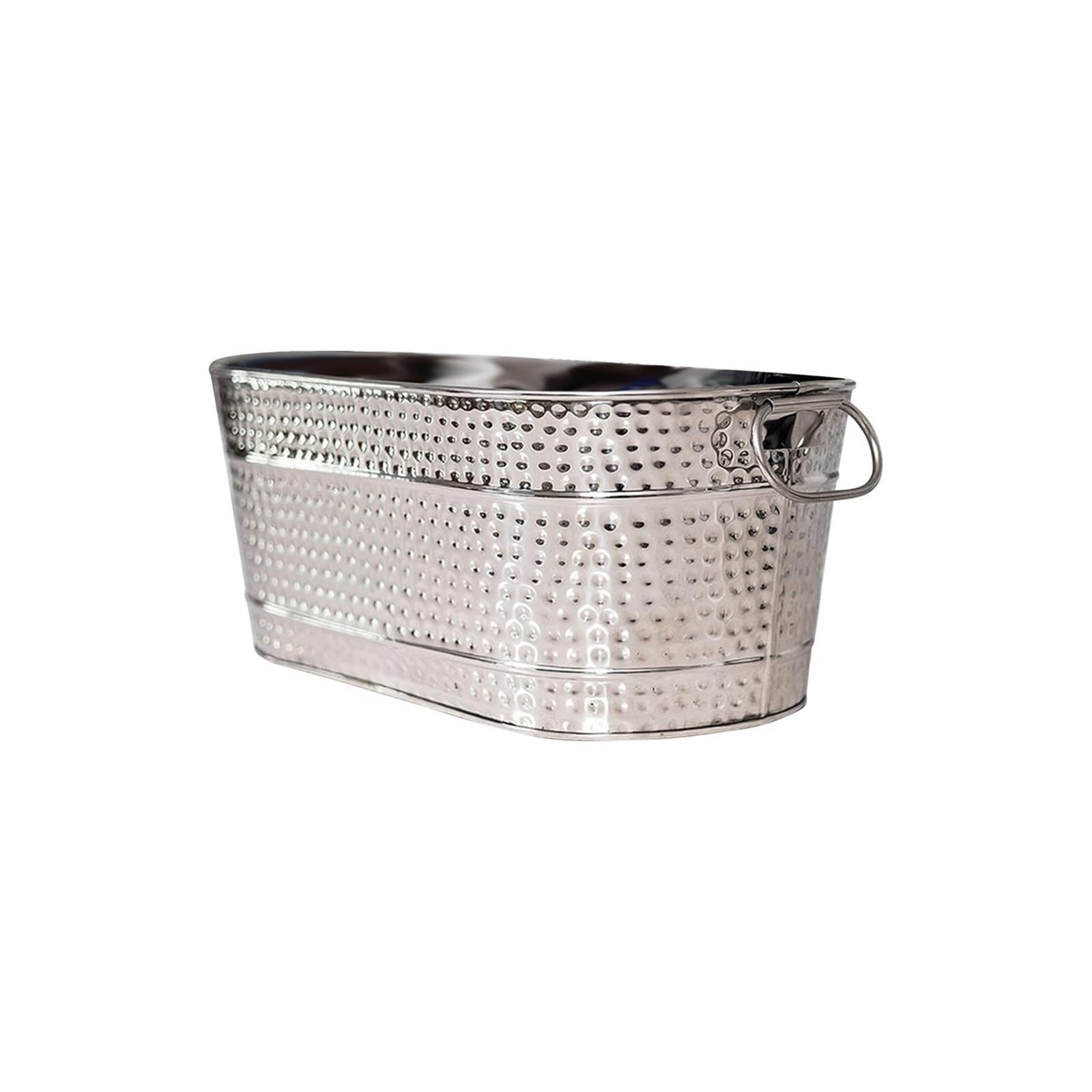 Cubo de Hielo Metal con Asas Transporte, contenedor Enfriador Bebidas for Vino, champán, cócteles, Bar y Uso doméstico