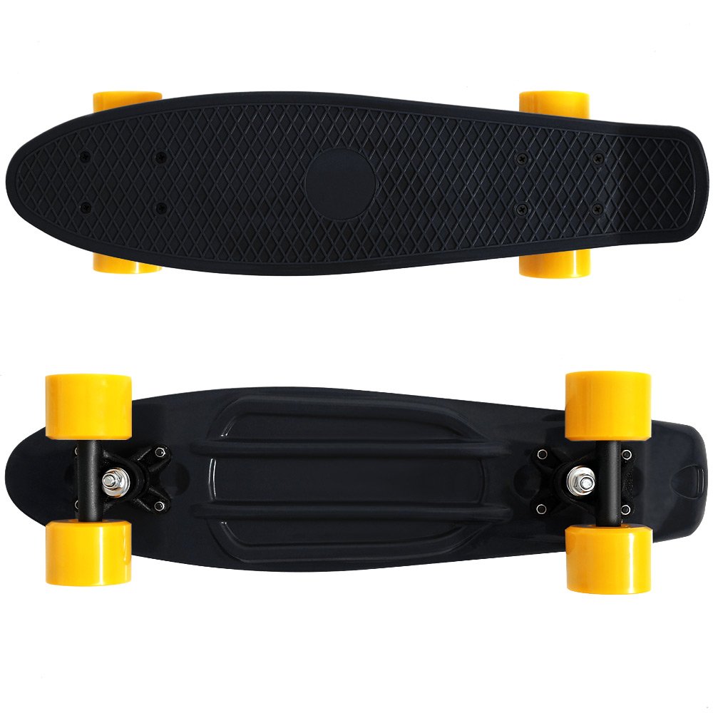 Deuba Skateboard Retro Planche à roulettes Design Sport Glisse Urbaine Violet Gris