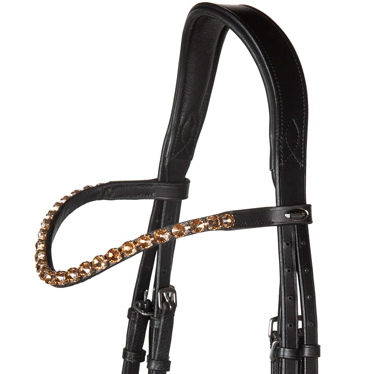 Trense Soft Competition Schwarz Lack ~ Glow-Gold ~ Warmblut