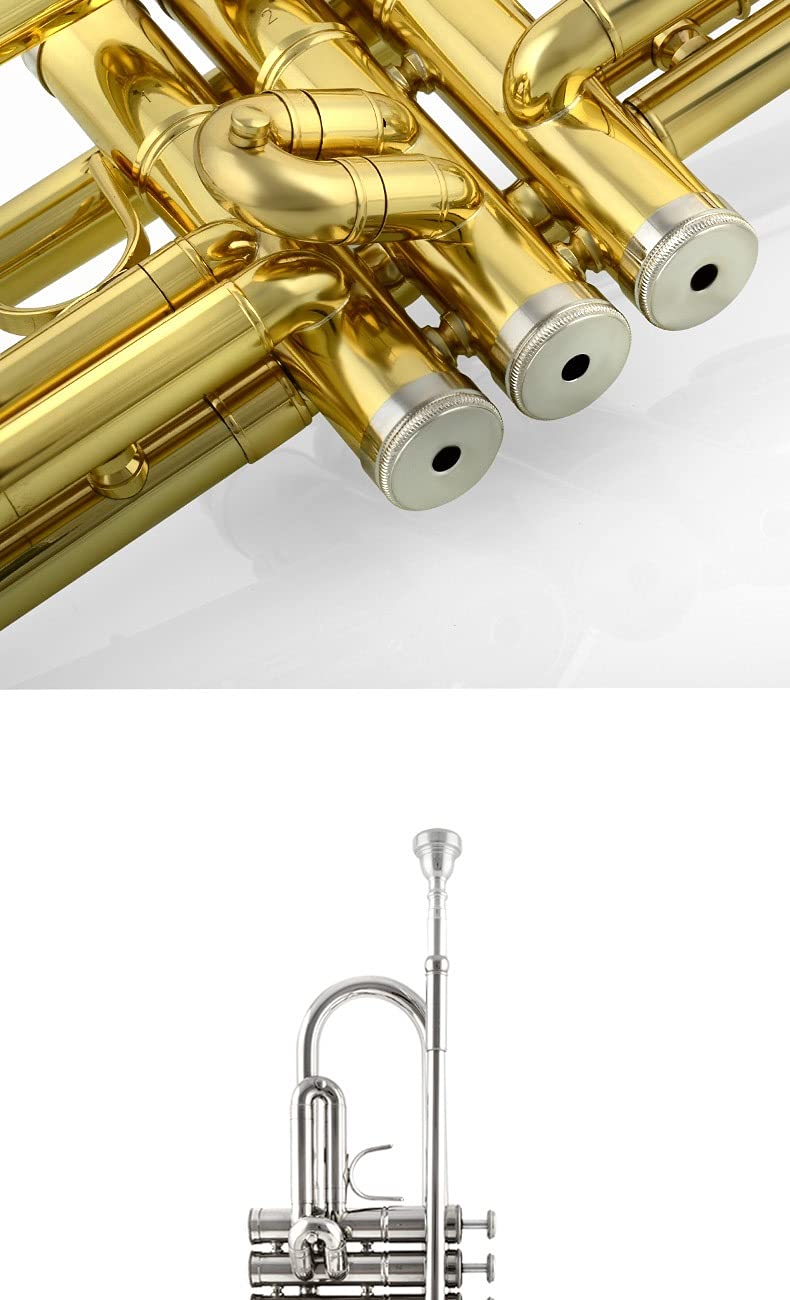 Amazon.co.jp: Bフラットゴールドラッカートランペット、ケースマウス