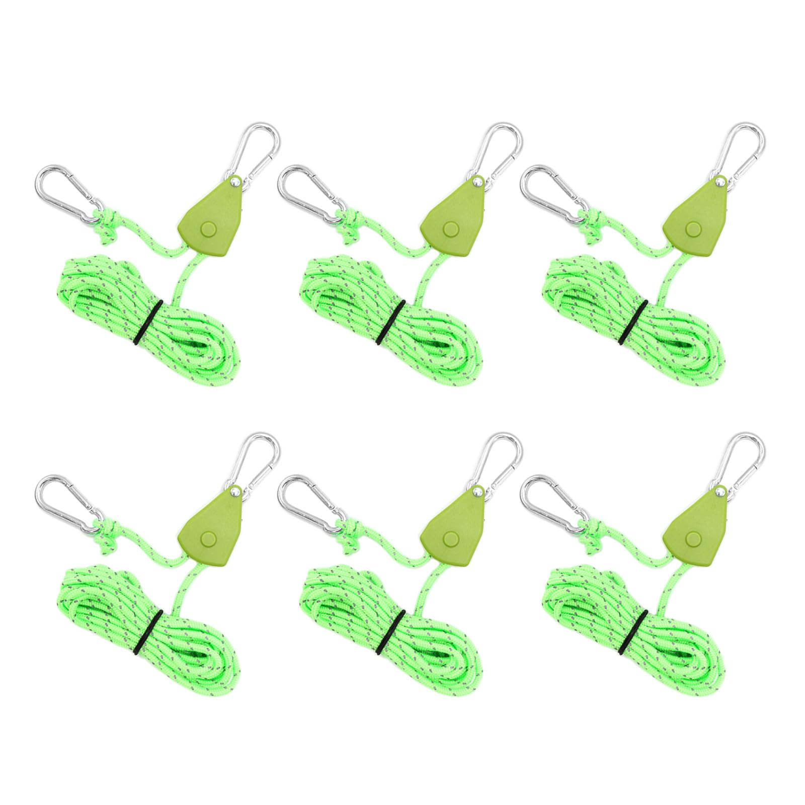 Camping Rope with Ratchets Pulley, Setups Outdoor Guy Line Adjusted Tent Tie Downs Rope Hangers for Canopy, Kayak Reflective Guyline Cord Tent
