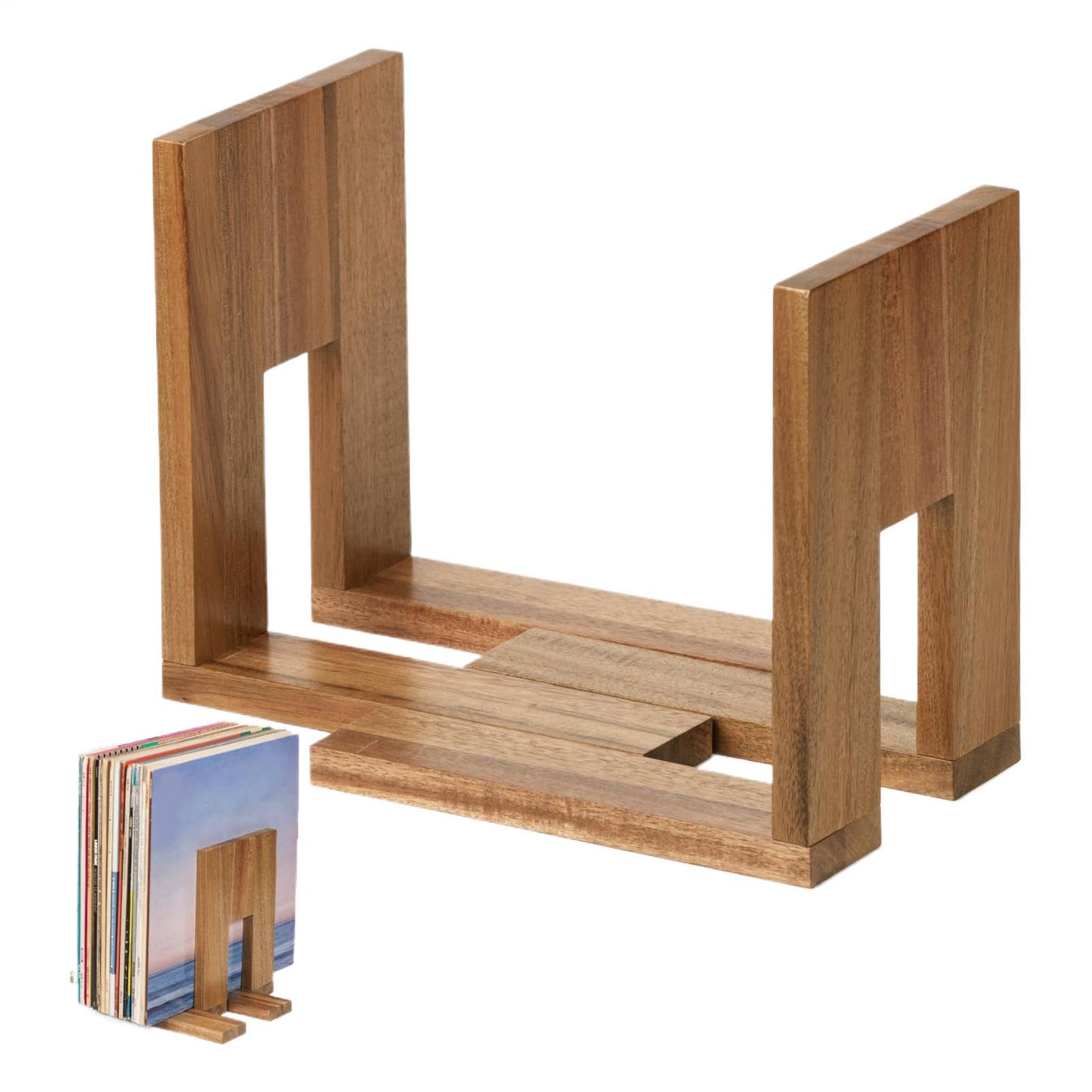 Générique Scaffale per vinile | Mobile in vinile estensibile in legno che contiene fino al 2060 vinili | Conservazione per dischi e album, per libri, riviste cartelle, ufficio, tavolo libreria armadio