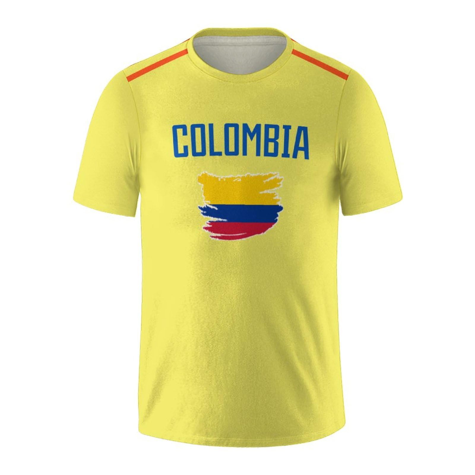 Soccer National T-Shirt Uniforms Printing Short Sleeve Shirts for Men Fans Apparel Gifts S-2XL, For C-olom-bia, L