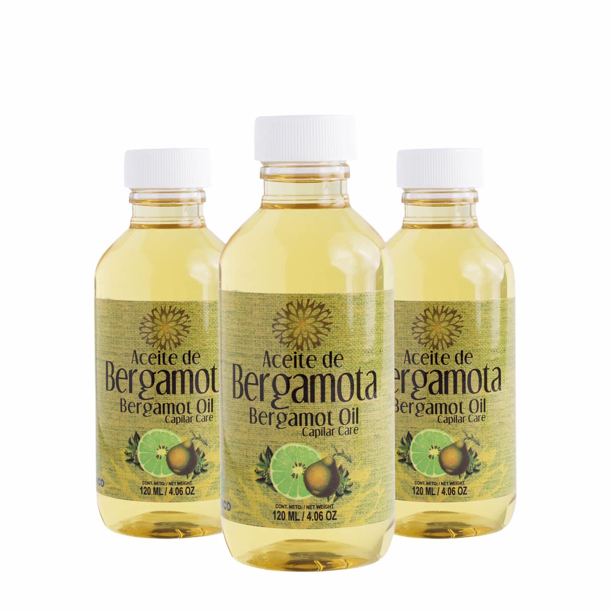 3 Bergamot Oils 120ml brand Lenico Stimulates Growth Hair Beard and Mustache Moisturizing