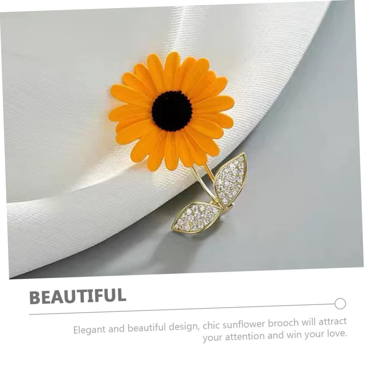 VALICLUD 5piezas Broche De Girasol Delicado Para Mujer Alfiler Decorativo Para Abrigo y Ropa Accesorio Elegante Para Fiestas y Ocasiones Especiales