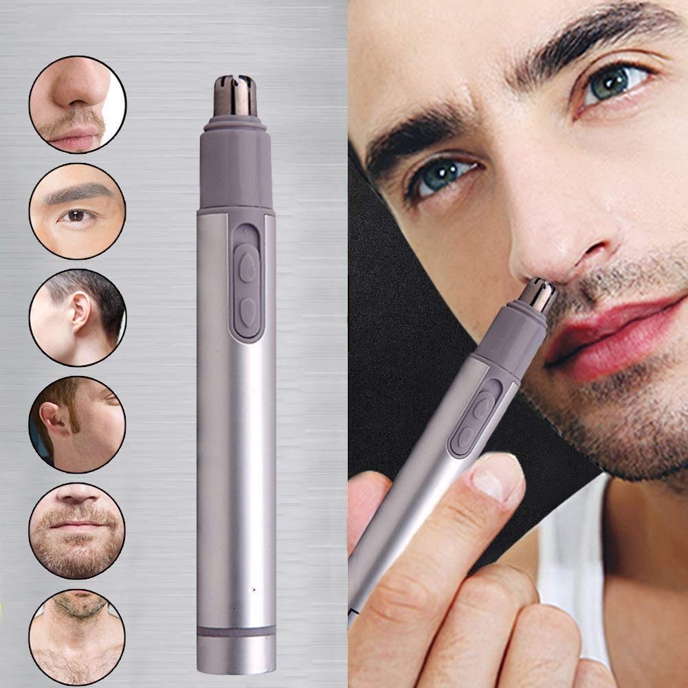 Rifinitore indolore for i peli del naso for uomini e donne, toelettatore elettrico a batteria, rimozione viso facile da pulire