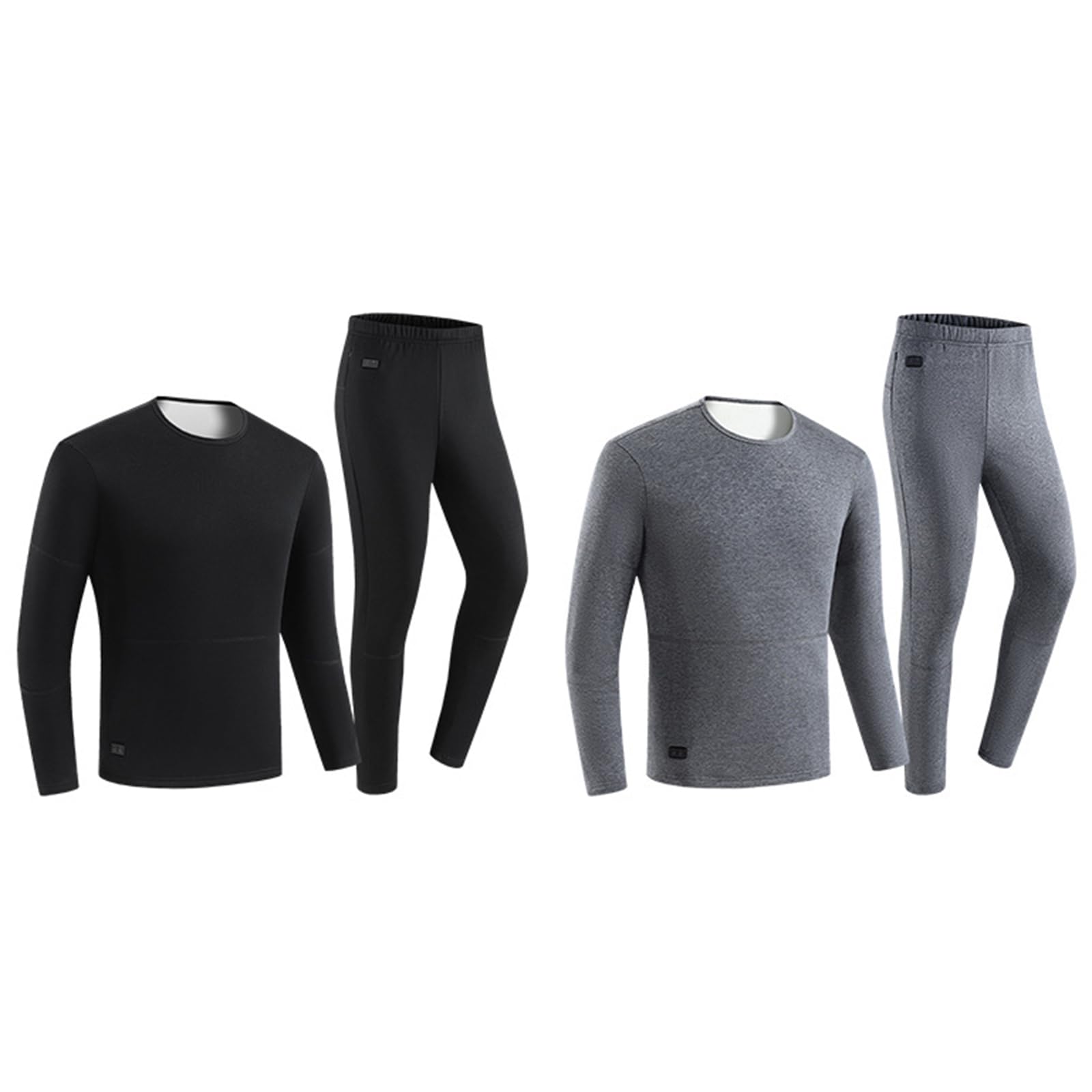 Conjunto de ropa interior térmica atlética cálida para correr, esquí, ciclismo, capa base calentada eléctrica USB, leggings de nieve, pantalones largos, calefacción eléctrica por USB