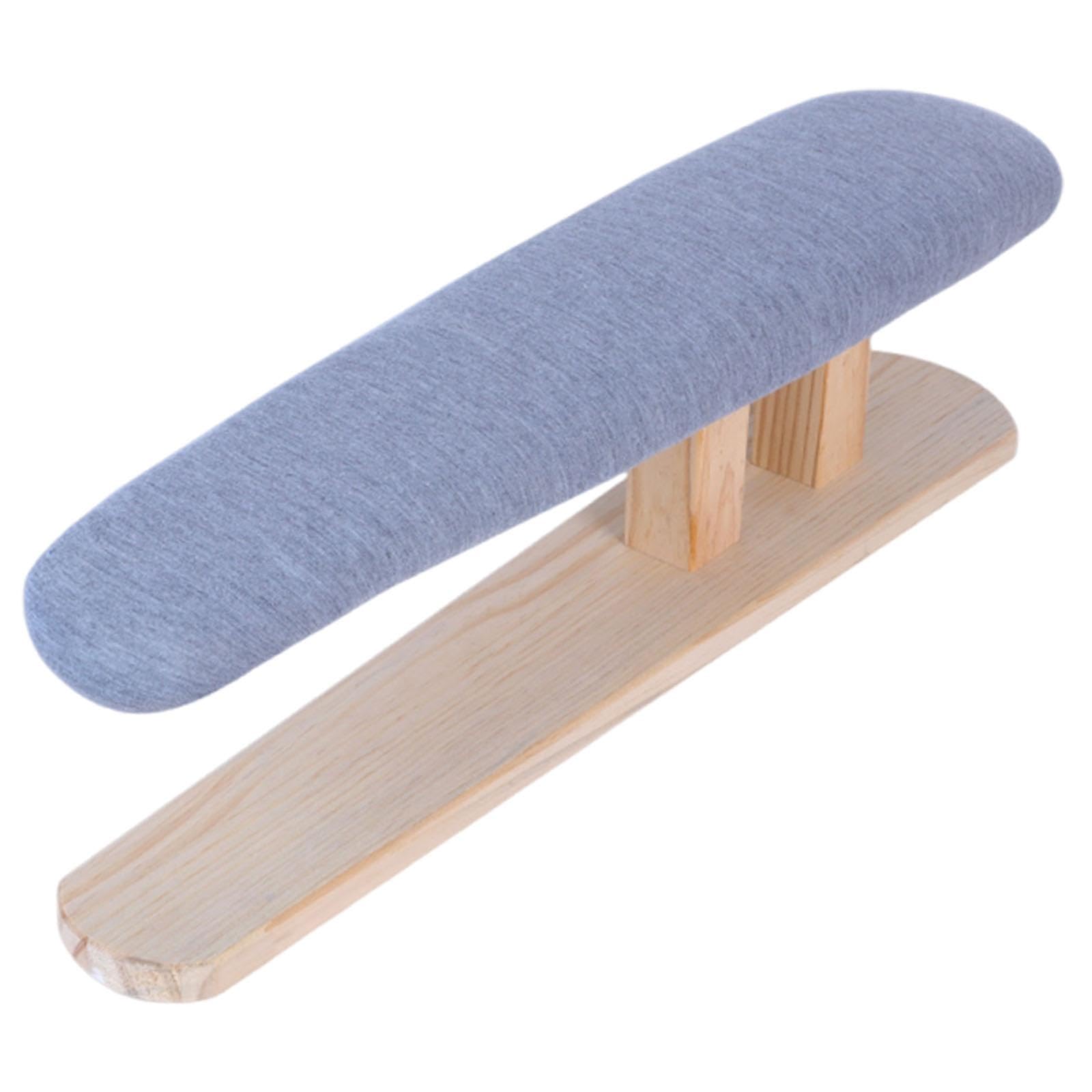 Generic Mini Asse Da Stiro con Base in Legno, Tappetino Da Stiro, Sgabello Da Stiro Compatto, Professionale per La Casa, Lavanderia, Ecc, Grigio, 57 Cm X 13 Cm X 16