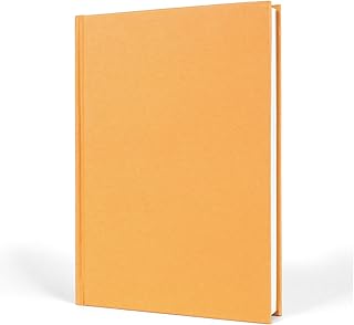 ハードカバーノートA5（横14cm × 縦21.3 cm） 120シート/240ページ フラットスパインロックワイヤーバインディング ビジネスメモ帳 会議議事録 日記 執筆ハンドブック-黄