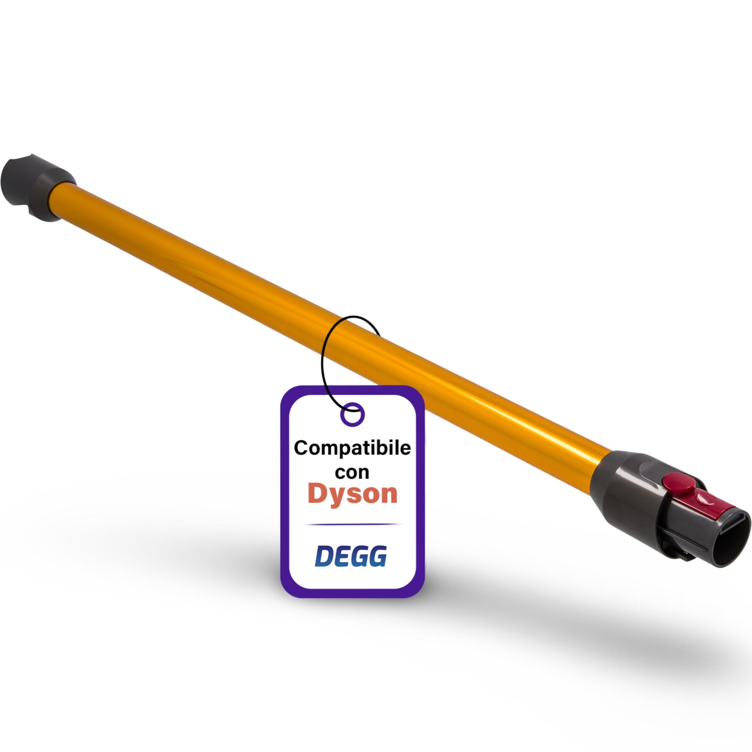 DEGG Tubo Aspirapolvere, Compatibile con Dyson V12, 34MM Telescopico, Tubo di Prolunga, Tubo di Aspirazione Ricambi, Accessori per Aspirapolvere, Colore: Oro