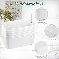 SIMDAO 6 db Tárolódoboz Fogantyúval 26x9,5x9 cm Szerveződoboz Konyha Fürdőszoba Iroda 3