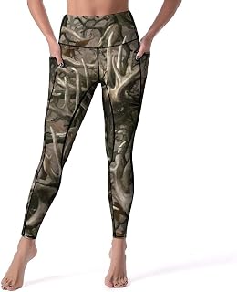 Boneyard Legends Camo Yoga Pants For Women High Waist Leggings with Pockets For Gym Workout Tights