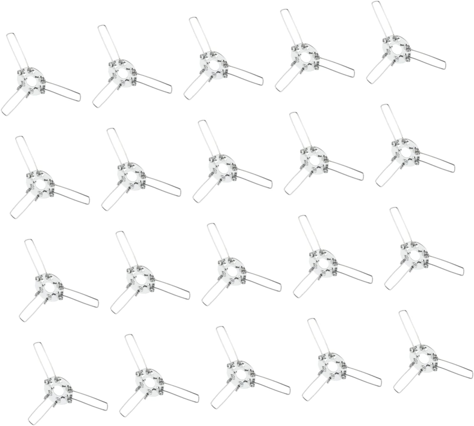 Lampshade Spring Clips for DIY Light Installation 20-Piece Set Sturdy Clip Holders for Glass and Rattan Lampshades Compatible Light Fixtures