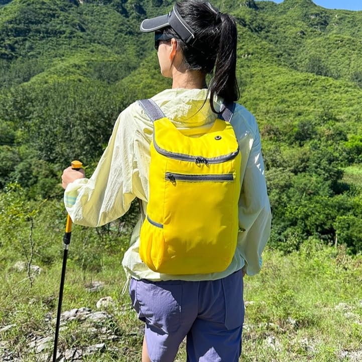 Mochila plegable para senderismo 20L resistente al agua verde miniatura 7