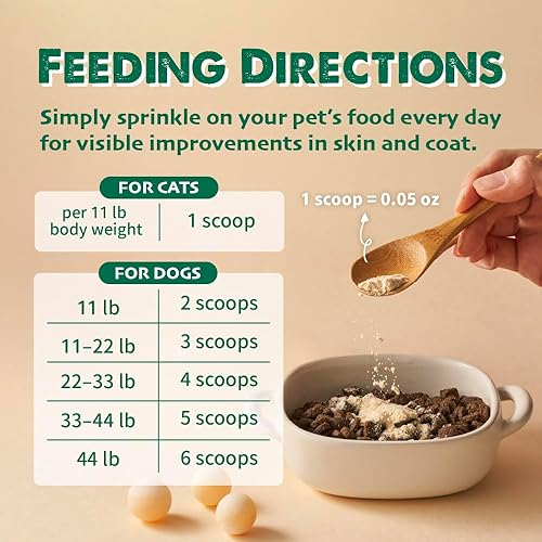 Miniatura 5 de Blue Bay Suplemento en polvo más rico para abrigo, piel y pelaje, apoya la piel sana y el pelaje brillante, promueve el crecimiento del cabello,