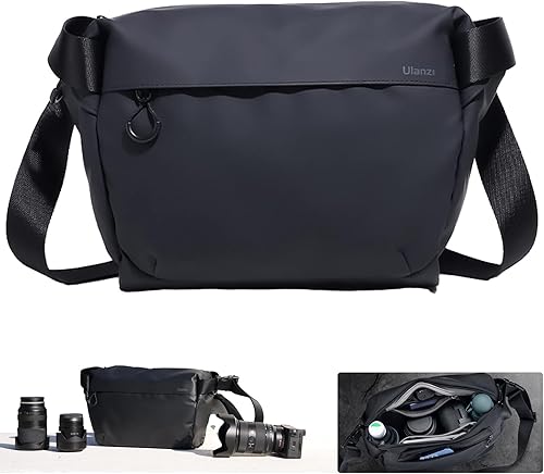 ULANZI Versátil bolsa de hombro para cámara fotográfica, mensajero de viaje, portátil, accesorios elegantes cruzados DSLR Sling Bag compatible con