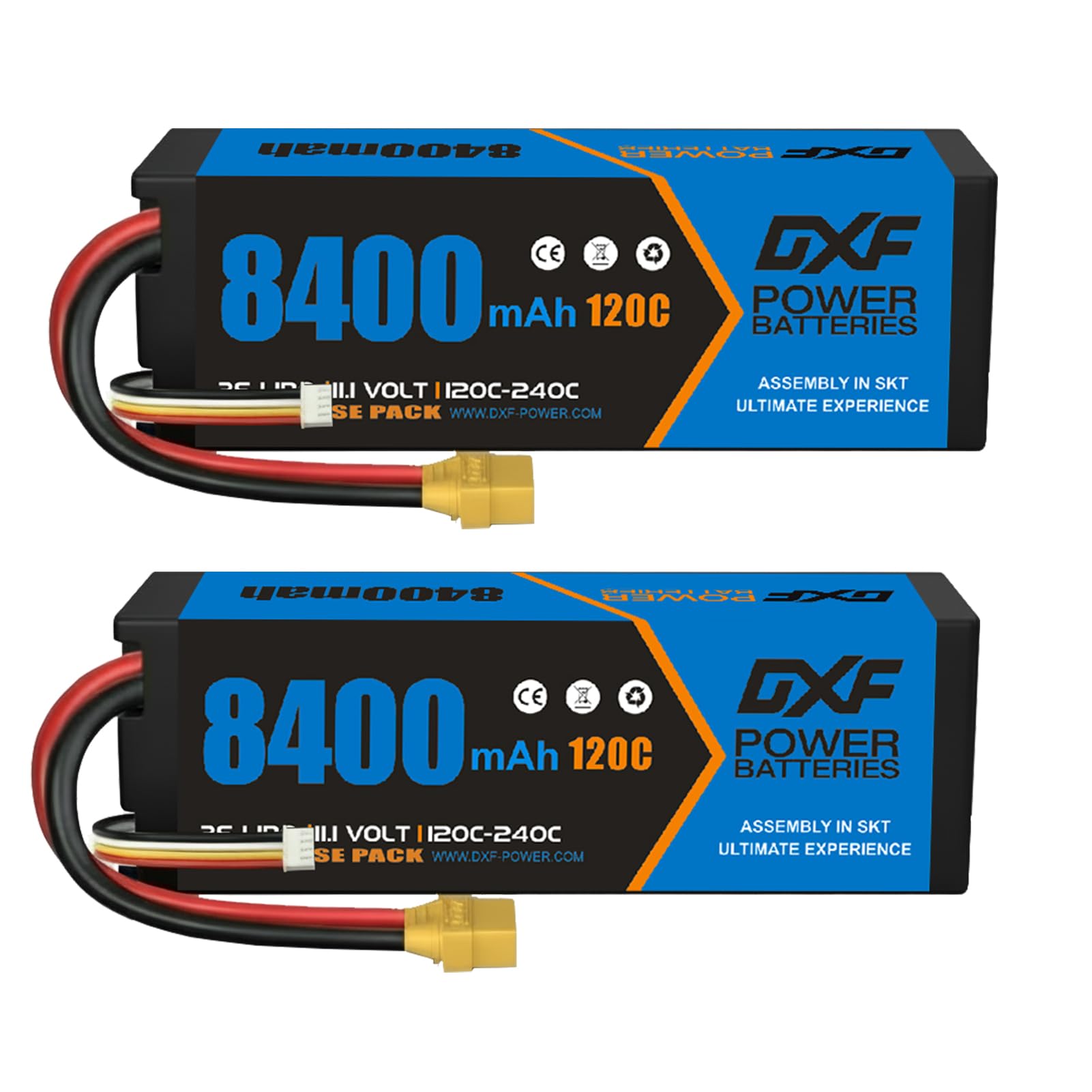 DXF 2 Packungen 3S LiPo Akku 11.1V 8400mAh 120C mit XT90 Plug Leistungsstarke für RC Helikopter Auto Flugmodelle Boot Truck Unheimliche Leistung Explosive Dynamik Game-Changer