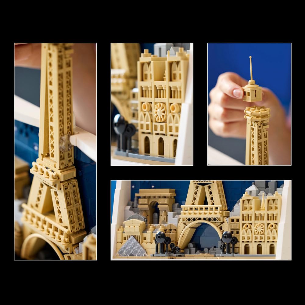 LEGO Architecture Paryż — miasto miłości 21064 | Model architektoniczny, dekoracja do domu, prezent dla podróżnika, upominek dla miłośnika Francji, 958 elementów