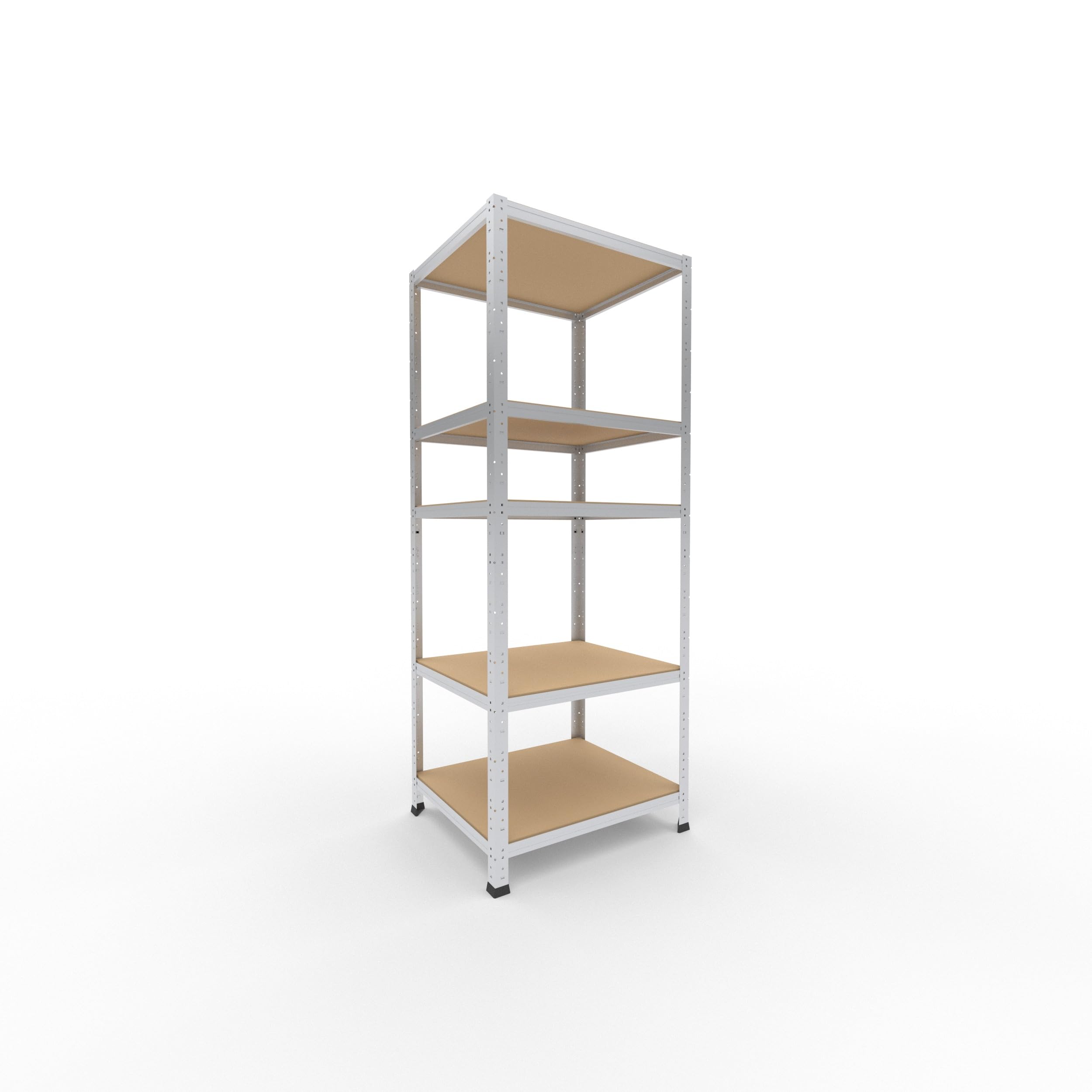 shelfplaza® 180x70x60cm HOME Scaffale metallo per carichi pesanti zincato con 5 ripiani con 175kg capacità di carico/Scaffali in metallo per garage come scaffali per ripostiglio o officina