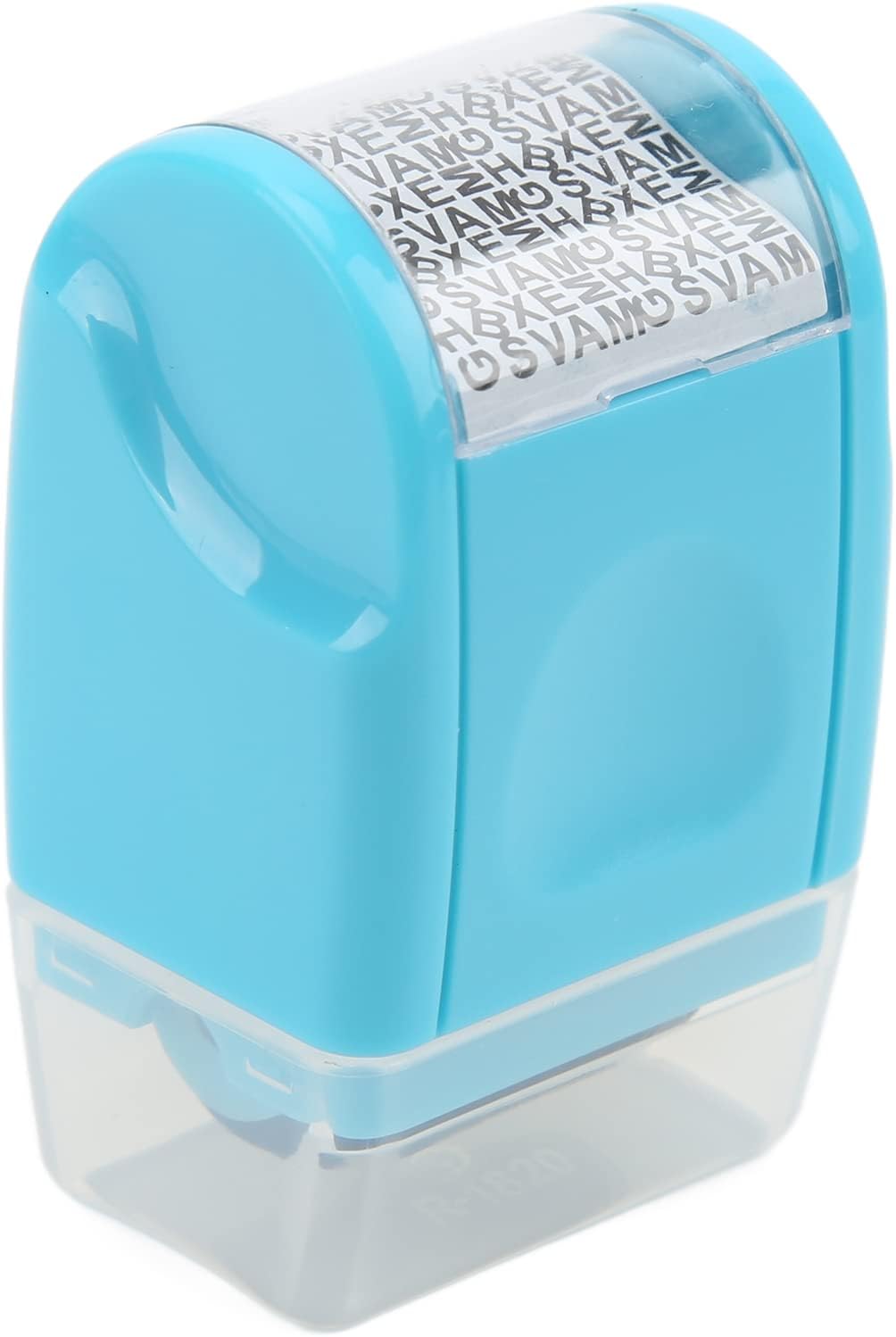 Confidential Roller Stamp, ABS Material Finger Trough Identity Theft Prevention Stamp for Office for Home(Blue trumpet)