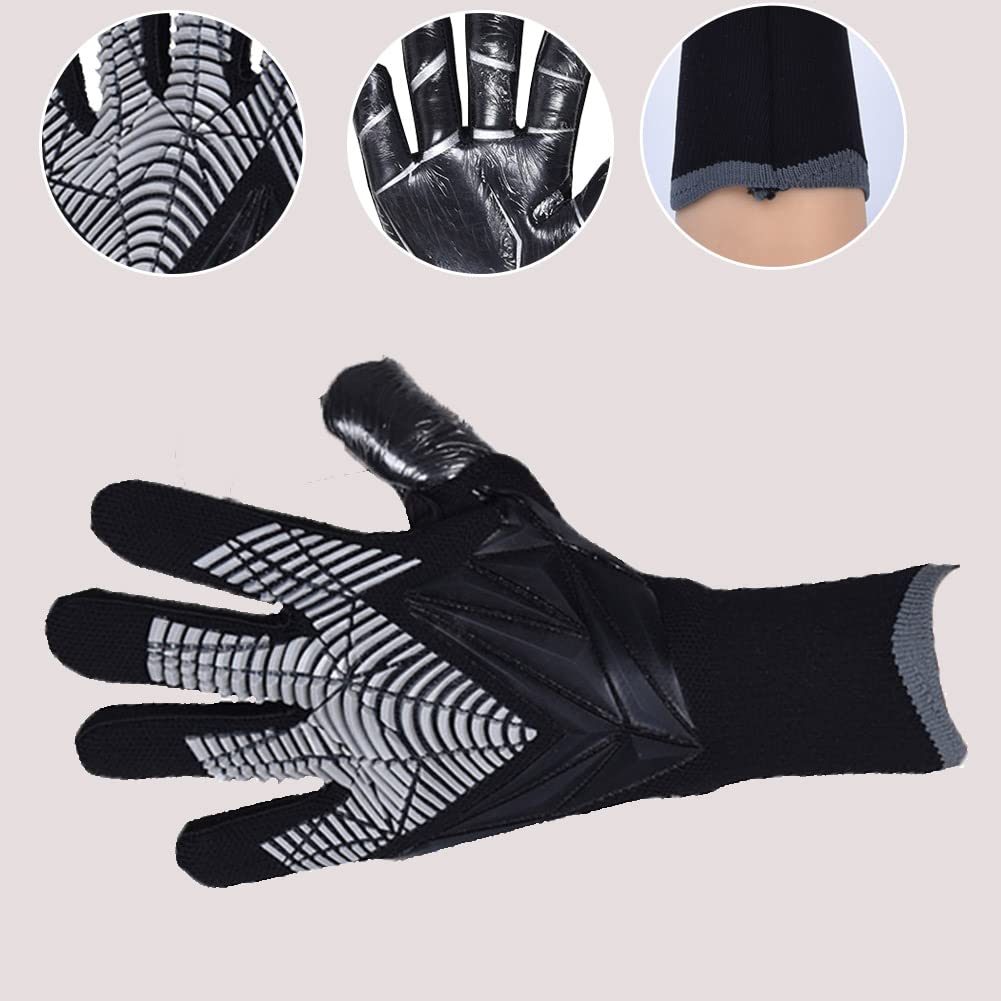 FASECKS Football Goalkeeper Gloves for Boys Kids Children Youth Soccer Goalie Gloves with 3mm Latex Super Grip Palm Goalkeeping Gloves6/7/8/9/10 - Image 3