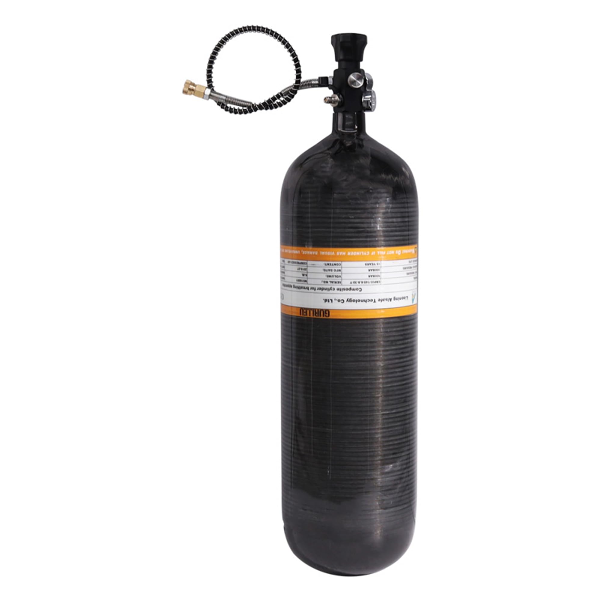 TUXING 4500PSI HPA Regulator Paintball Vulstation Pcp Luchtpistool Oplaadklep Dual Gauge Tot 4500 psi met 24 Inch Hogedrukslang