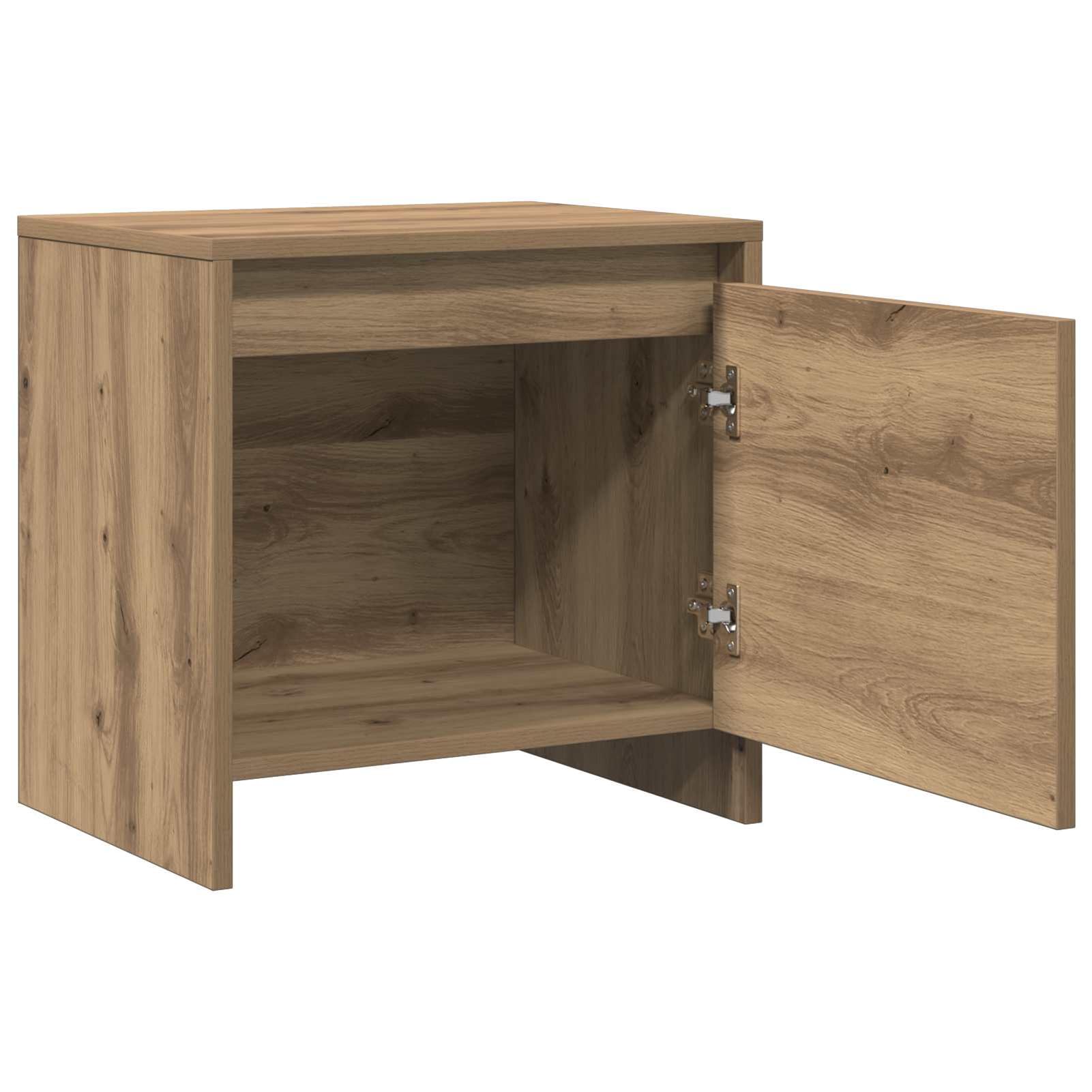 Nachttisch Artisan-Eiche 45x34x44,5 cm Holzwerkstoff | Rustikales Design aus langlebigem Holzwerkstoff, max. 60 kg Belastung, pflegeleicht mit feuchtem Tuch