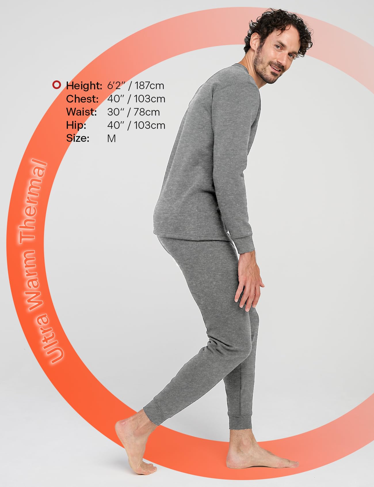 LAPASA Uomo Completo Termico Ultra-Pesante Set Maglia a Maniche Lunghe e Pantaloni Fleece Freddo Estremo M63