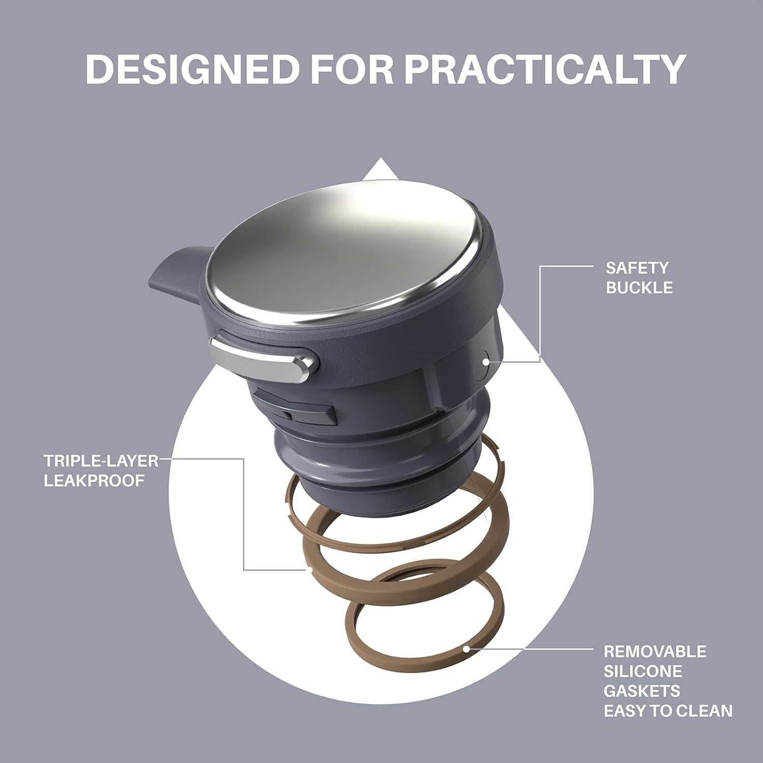 IDEUS 68oz Stainless Steel Thermal Coffee Carafe with Brew Pour Over Dripper