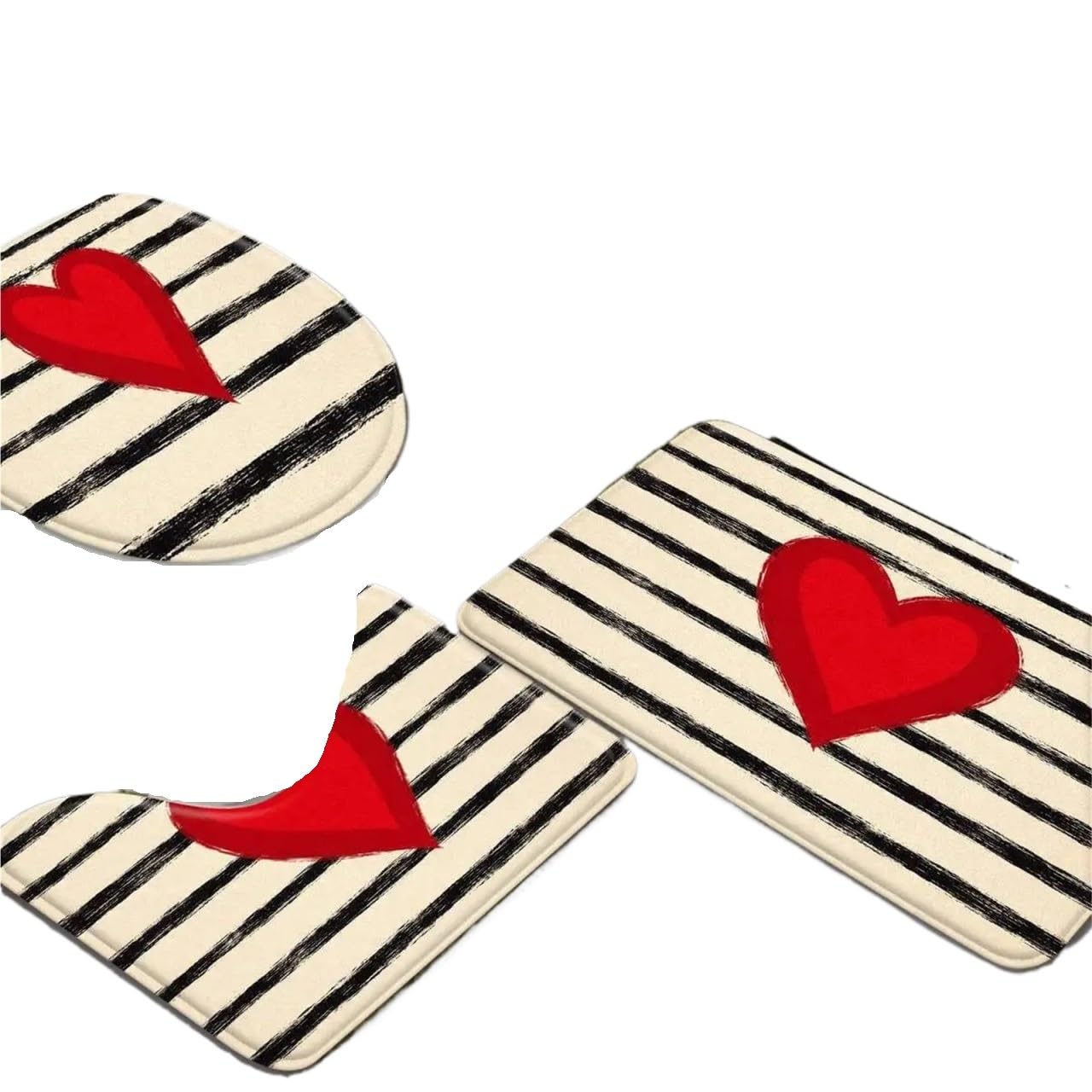 Tapis de Bain Tapis de Bain crème 3 pièces