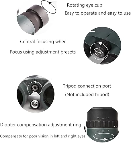 Miniatura 6 de Observación de aves 10x42 prismáticos de visión nocturna con poca luz con adaptador para teléfono inteligente BAK-4 Prisma FMC lente para