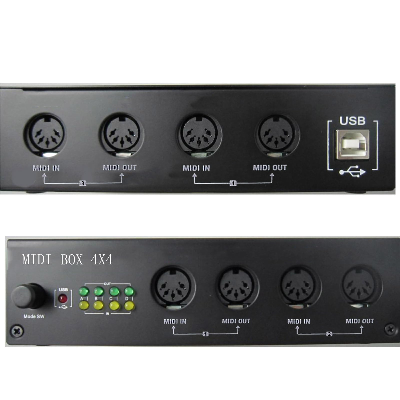 Box Editor USB a 4 porte per collegamento simultaneo di strumenti per configurazioni musicali mobili Controller per principianti