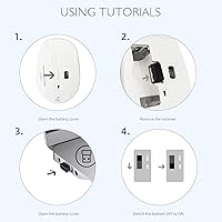 Vista 9 de ONE-UP Wireless Mouse, 2.4G, Silent, USB Nano Receiver for Laptop, Chromebook, PC, Mac, Windows and School Work (Blue)