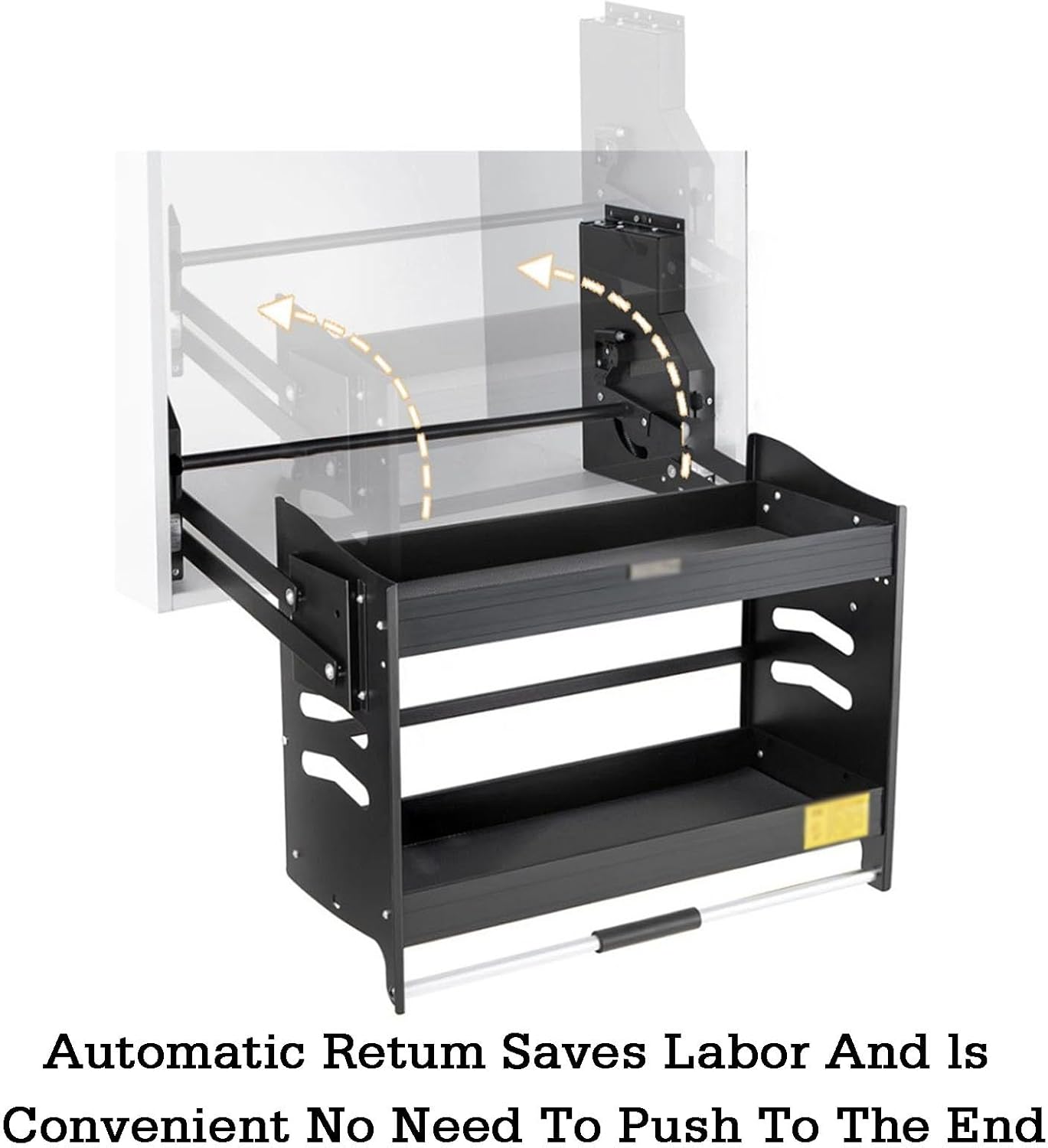 High Cabinet Open Door Pull-Down Rack,Lifting Basket Wall Cabinet,Damping Buffer Basket,Space Saving for Home Bar Cafe，400Mm