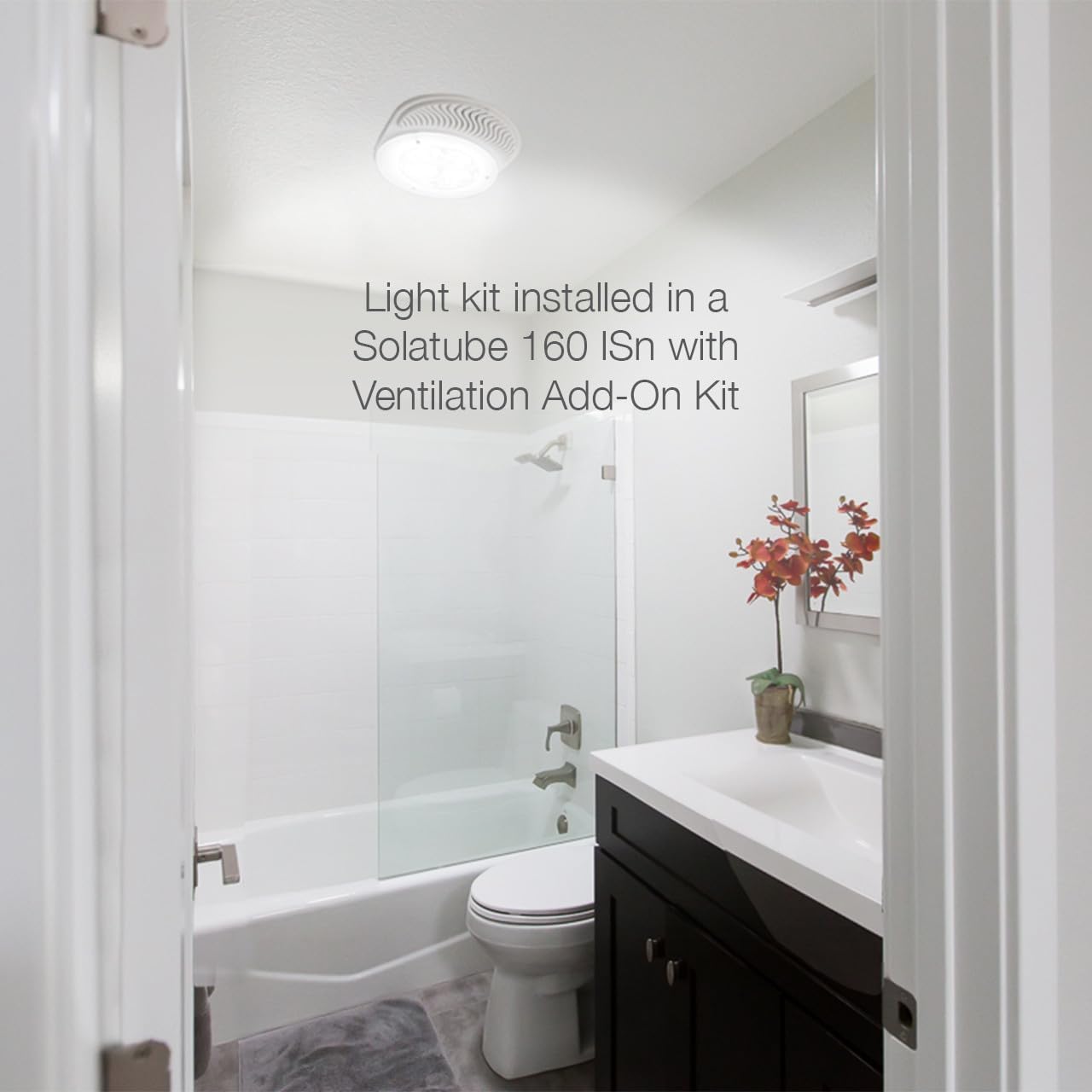 Solatube® 10-Inch Light Add-On Kit – Dual-Purpose Day & Night Solution for 160 DS & 160 ISn Models – Integrated Electric Light for Compact 2-in-1 Ceiling Utility (Skylight Sold Separately)