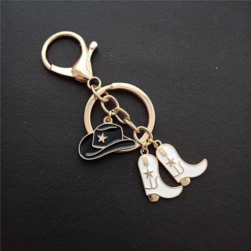 Miniatura 4 de Cute Cowboy Key chain for Men Women, Cowboy Hat and Cowboy Boots Key Ring, Creative Jewelry for Western Jewelry Lover