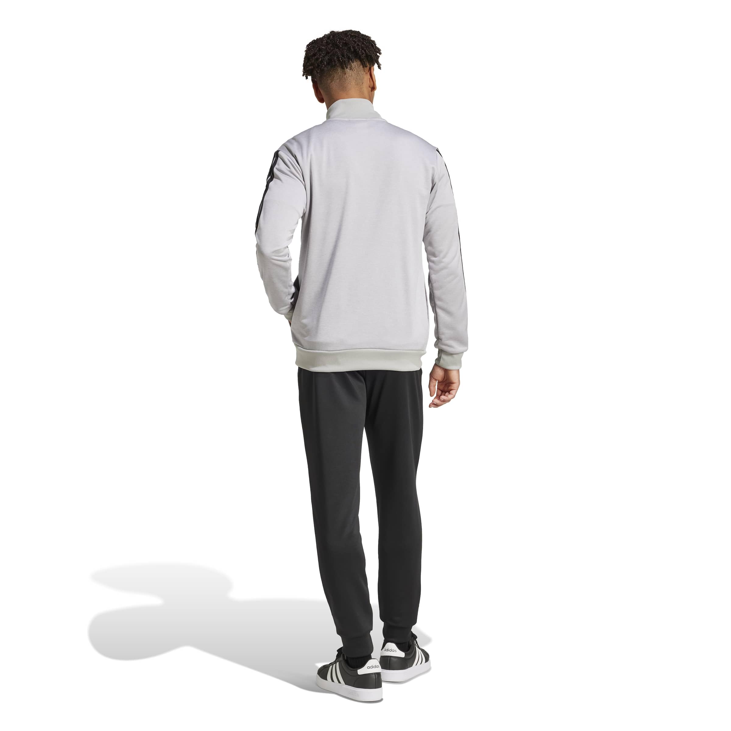 adidas Herren 3 Stripes French Terry Track Suit, medium grey heather/mgh solid grey, XXL