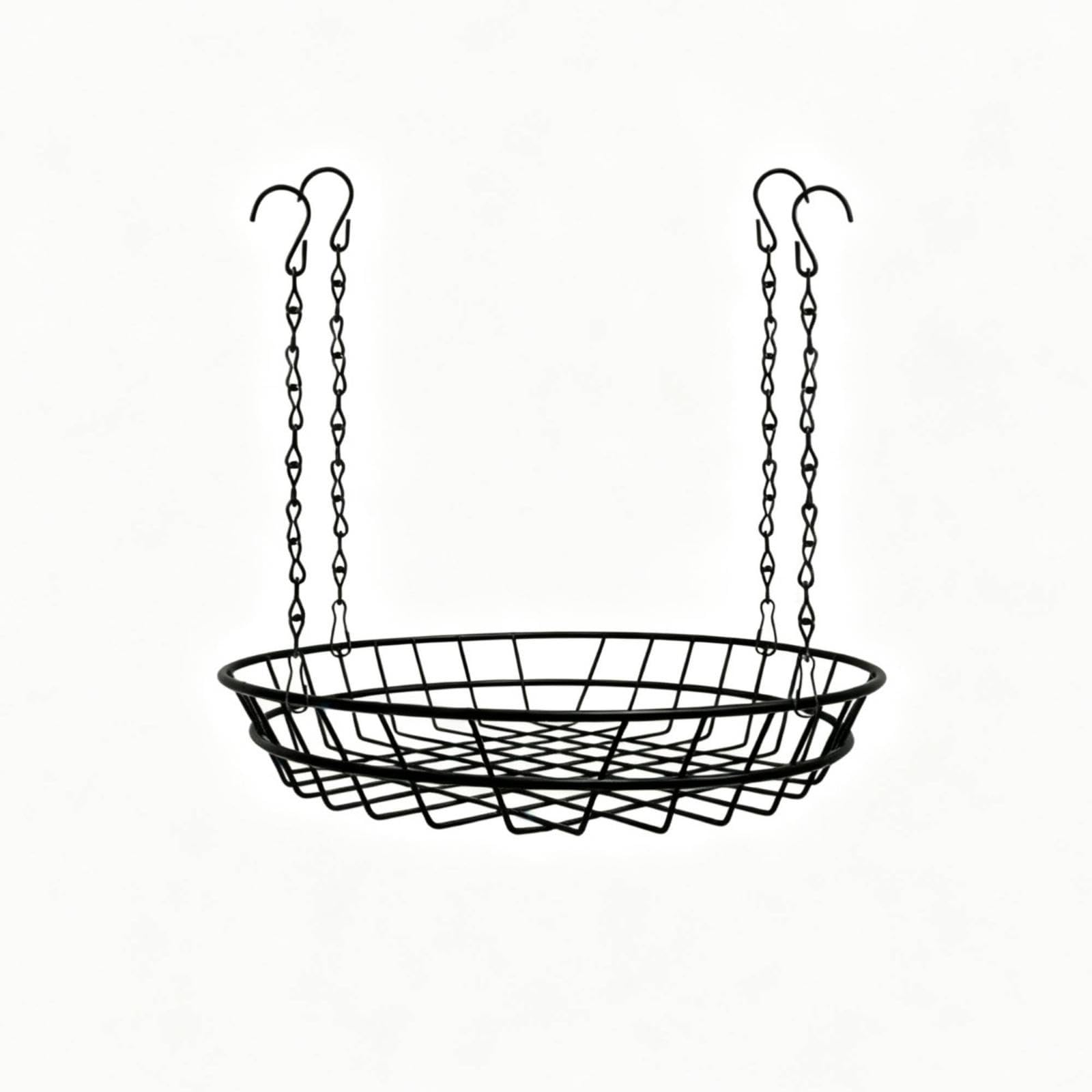 Plant Stand with Chain Hangers Adjustable Hanging Planter Basket Black Hanging Plant Basket for Gardeners, Patio, Balcony, Living Room-image-29