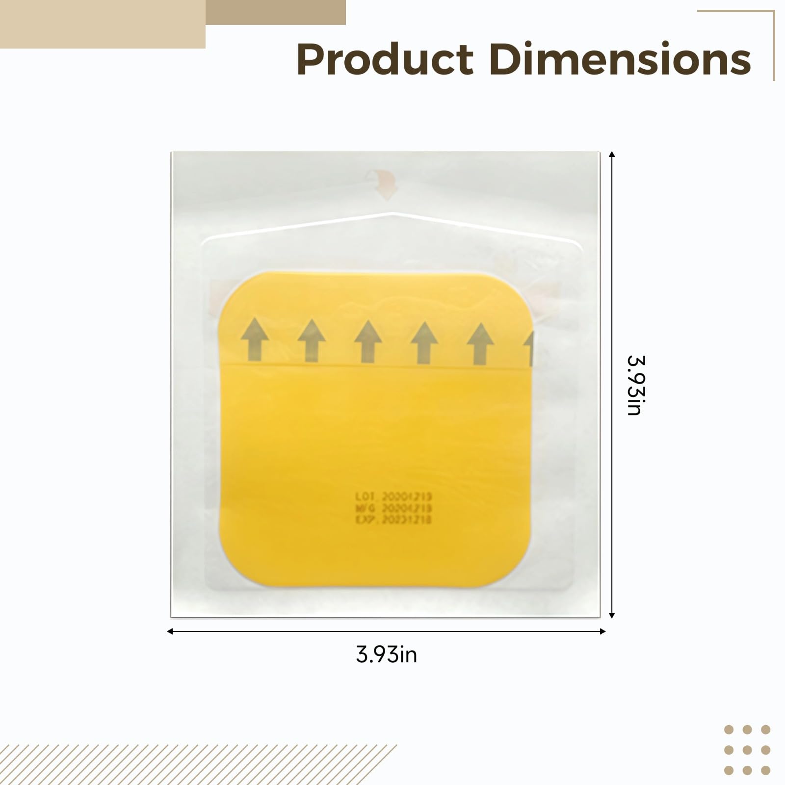 20 medicazioni idrocolloidali, 9,9 x 9,9 cm, medicazione per ferite per acne e vesciche, cerotto per brufoli confezionati singolarmente per piaghe da decubito e cura post-operatoria, 10 x 10 cm
