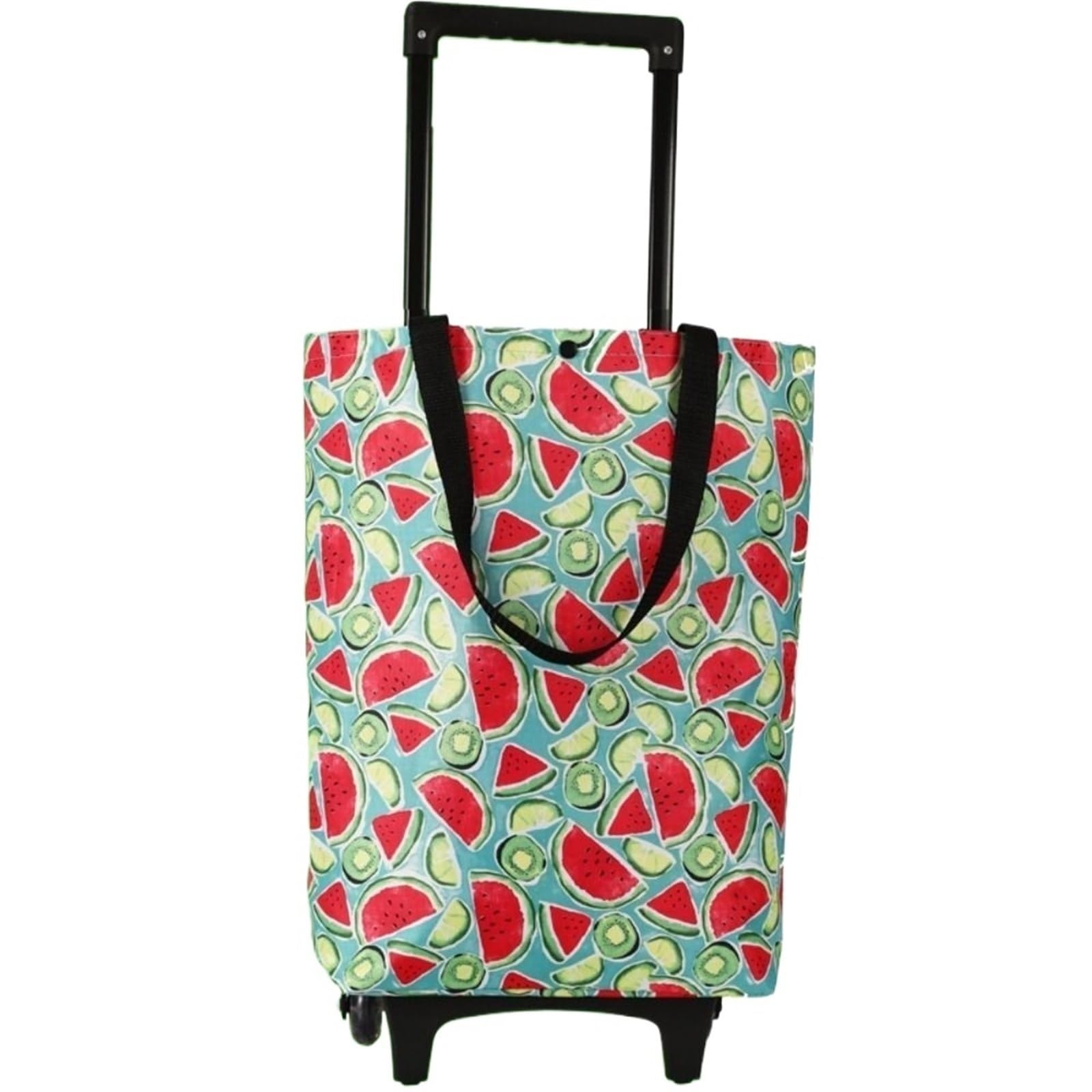 Foldable Shopping Bag with Wheels Trolley Bag Collapsible Shopping Cart With Wheels Reusable Folding Grocery(4-With Buckle)