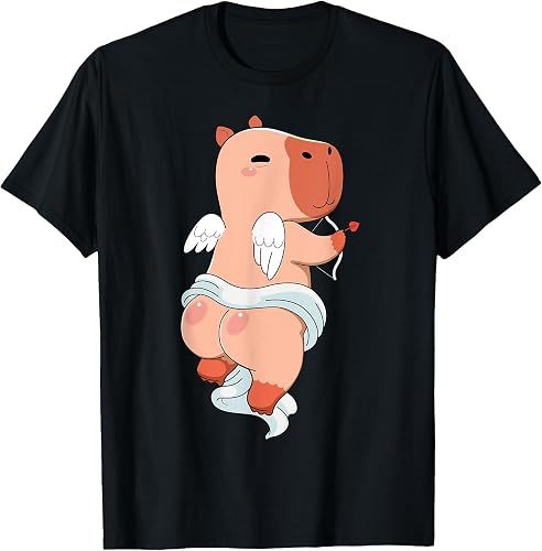 Capybara Shirt Cupibara Love Cupid Capybara Valentines Day