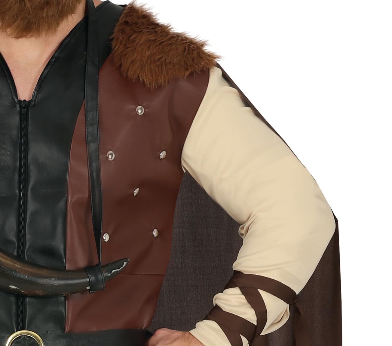 FIESTAS GUIRCA | Disfraz de Vikingo Adulto - Capa, Chaqueta, Cinturón, Pantalón y Cintas - Disfraces de Guerreros Nórdicos para Halloween, Carnaval y Fiestas de Disfraces