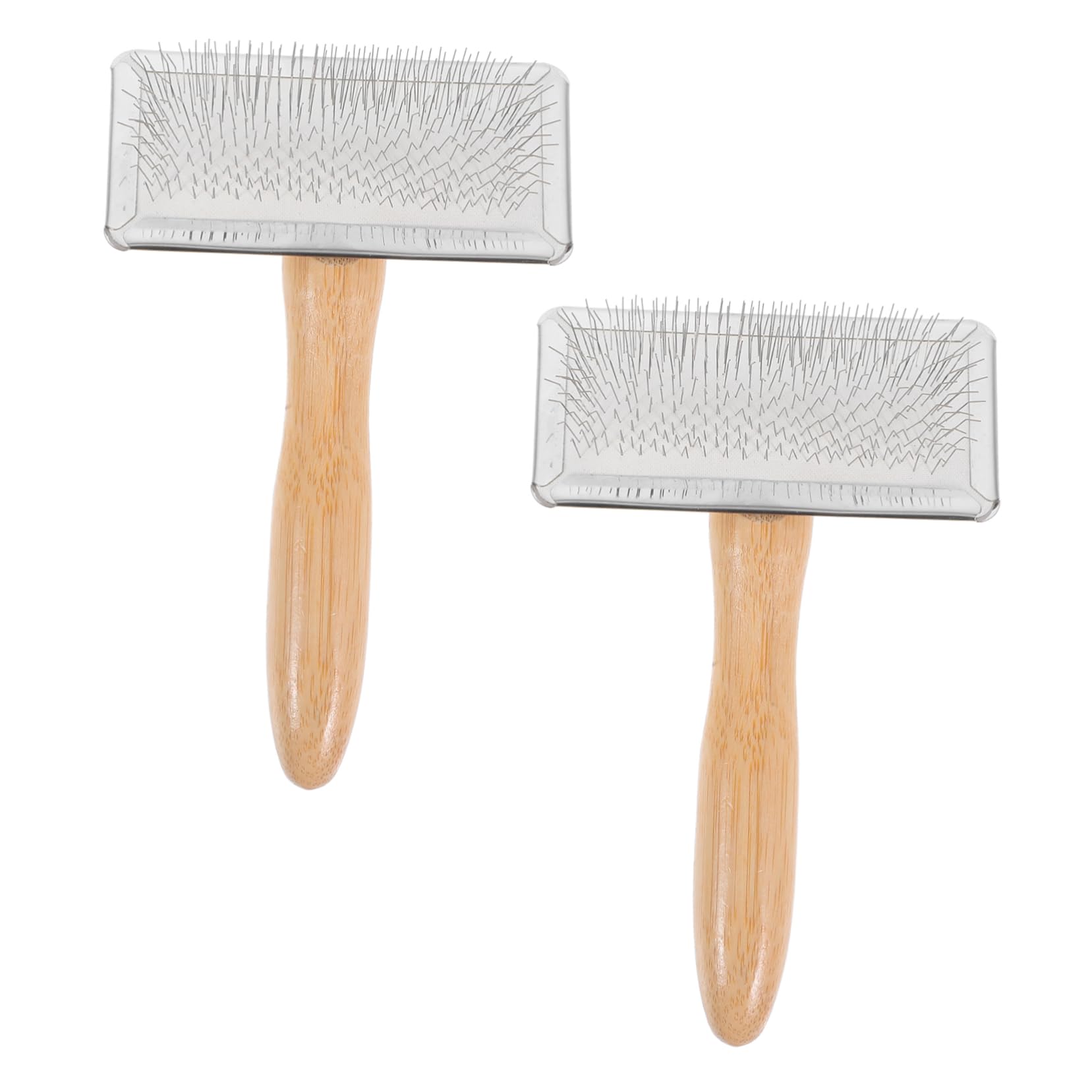 HAWILLOSCH 2pcs Felt Project Brush Needle Felting Slicker Brush with Wood Handle Craft Felting Tools for DIY Projects Textile Handmade Crafts