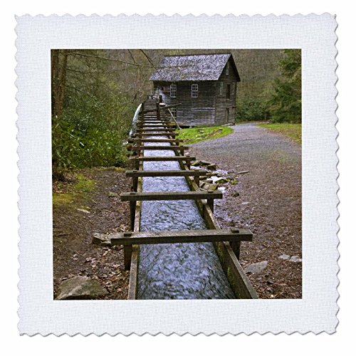 3dRose qs_93200_1 North Carolina, Great Smoky Mountains Mingus Mill-US34 BJA0021-Jaynes Gallery-Quilt Square, 10 by 10-Inch