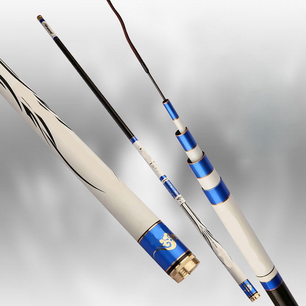 DH Barca di Canna da Pesca 19 Ultra Leggeri Regolabili 2,7 Metri 3,0 Metri Taiwan Canne da Pesca Nera Fossa Grandi Ingranaggi,5.4m