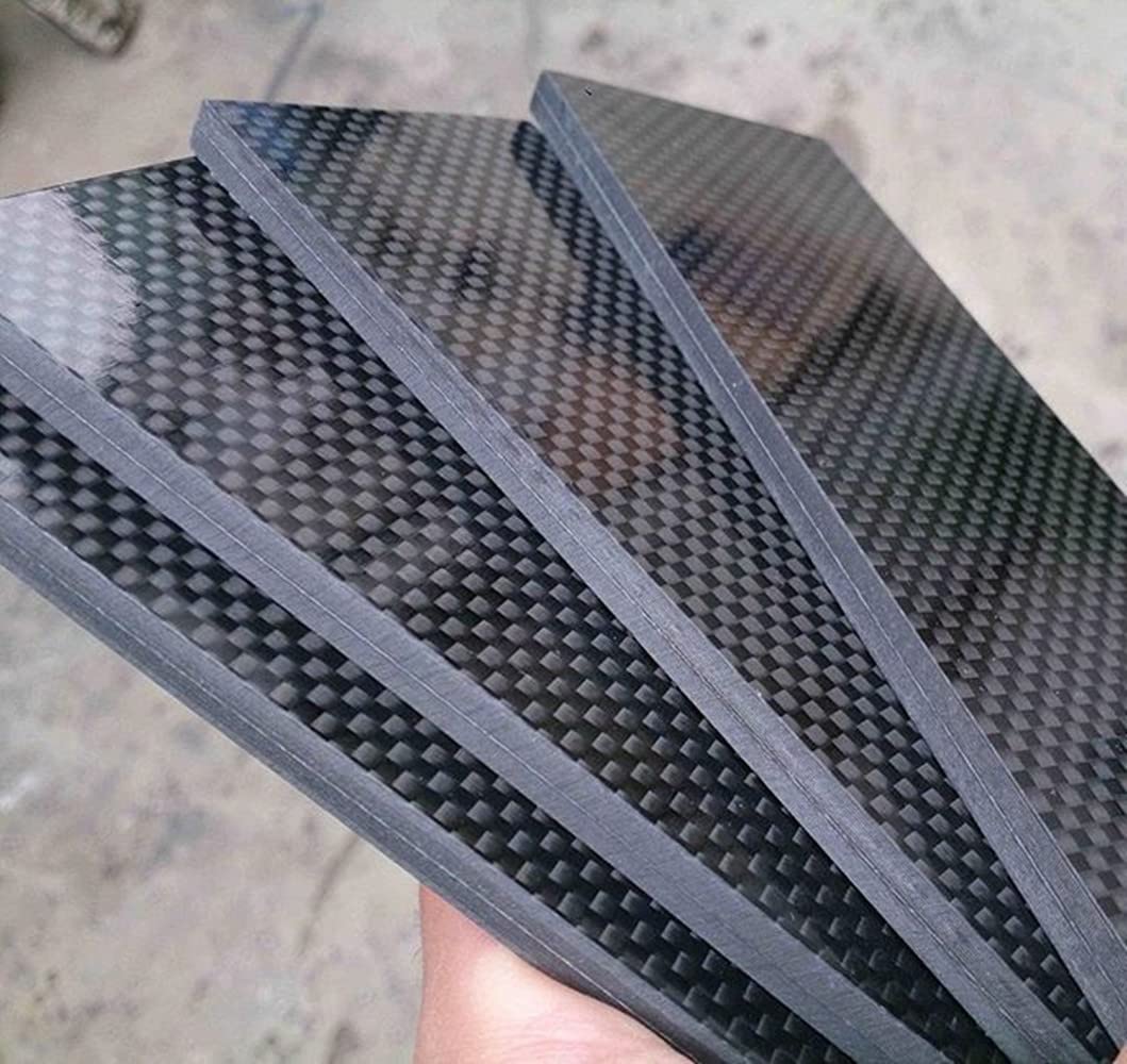 1 Paio di Manici di Coltello in Fibra di Carbonio 3K Materiale Lastre Maniglia A Bilancia Coltelli Strumento Personalizzato Fai Da Te per Coltello Rendendo(120X40X6MM)