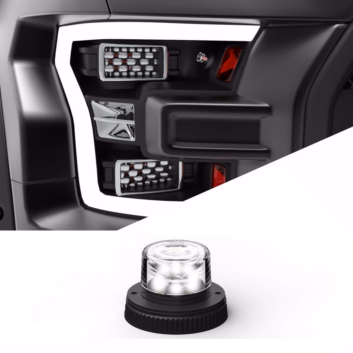 SpeedTech Lights Flare 360 18W 6-LED Caution Light AmberGreen product thumbnail 2