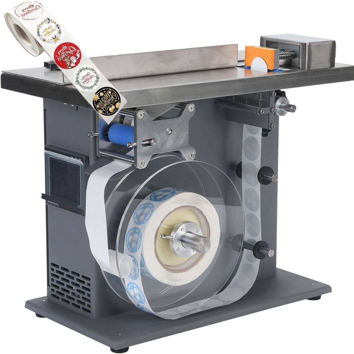 Etichettatrice per angoli a 90° (rimovibile), Etichettatrice semiautomatica a 90°, Applicatore di etichette per angoli a 90 gradi, Etichettatrice semiautomatica regolabile, Touch screen 25to30mm
